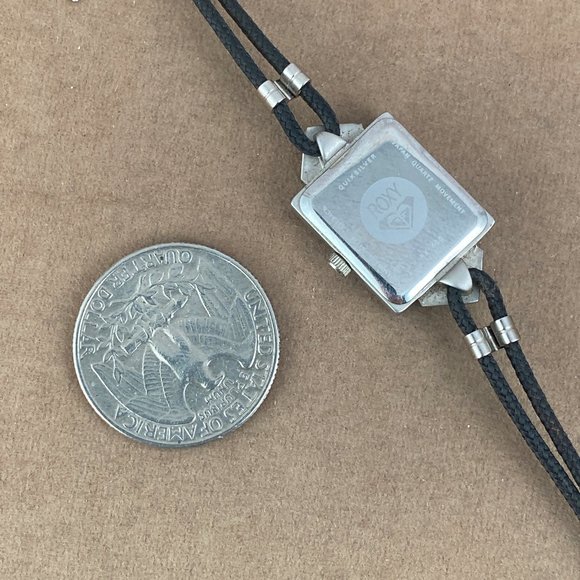 Vintage Roxy Quicksilver Retro Art Deco Satin Finish 6 1/2 in Silk Cord Strap - Picture 6 of 7